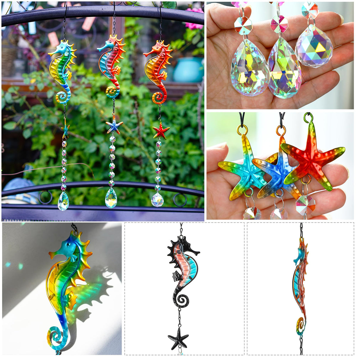 YU FENG Coastal Decor Suncatcher Set hangs easily for instant charm