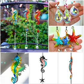 YU FENG Coastal Decor Suncatcher Set hangs easily for instant charm