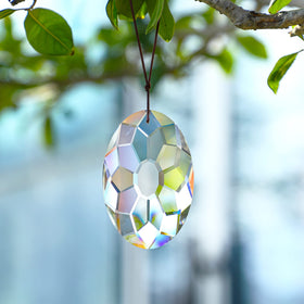 YU FENG garden suncatcher shimmers in the morning sun