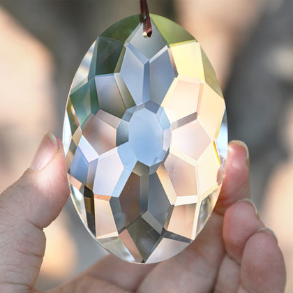 YU FENG crystal prism suncatcher brightens windows with rainbow light
