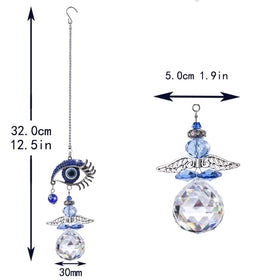 YU FENG 12.5-inch crystal suncatcher creates luminous halo.