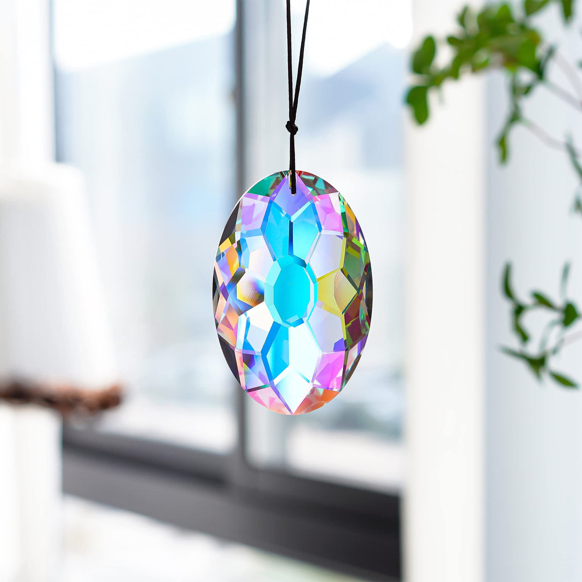 YU FENG feng shui crystal prism for harmonious ambiance in living spaces.
