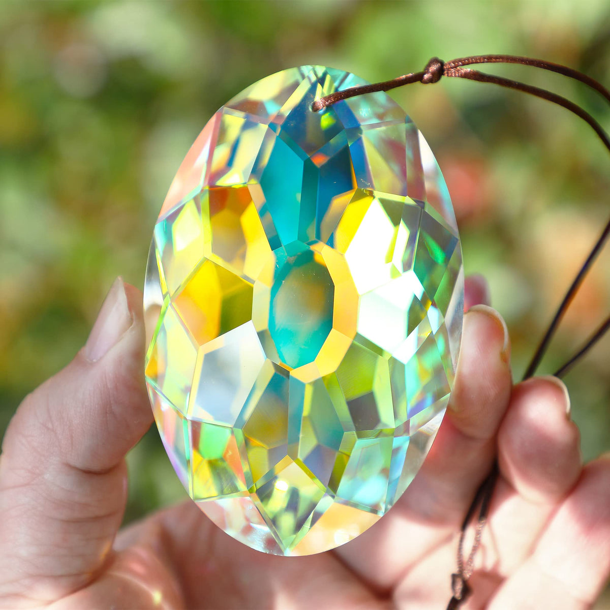 YU FENG garden studio prism catching sunbeams for a bright accent.