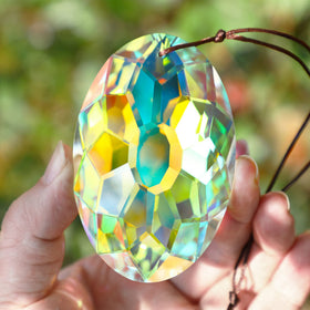 YU FENG garden studio prism catching sunbeams for a bright accent.