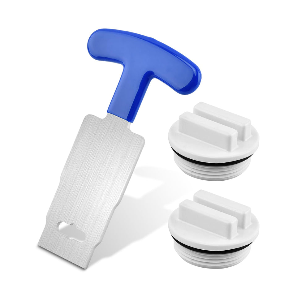 Yuanfenron 2-pack 1.5-inch threaded pool plugs ready for winterization