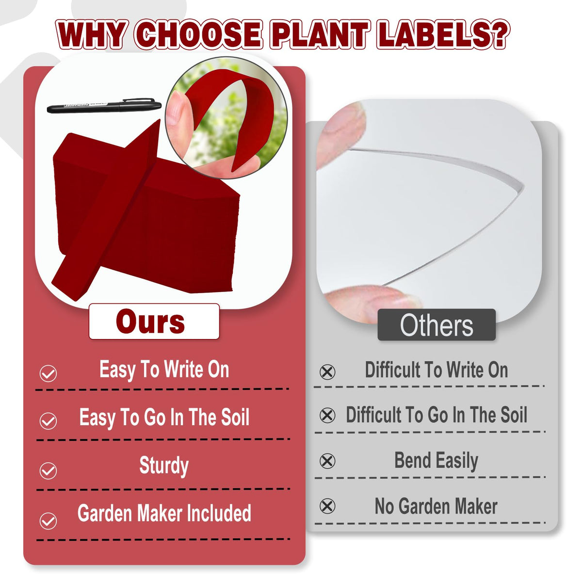 Yuanling durable plastic labels suit all plant stages