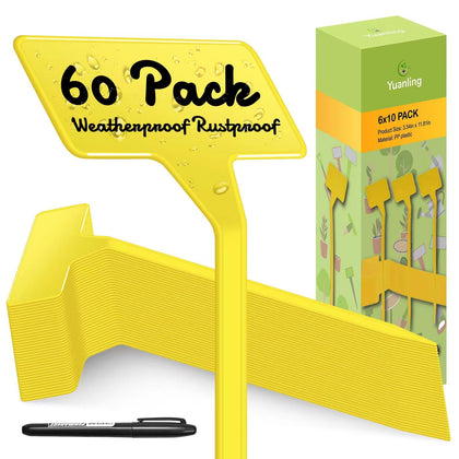 Yuanling plant labels with large tilt panel for easy garden identification
