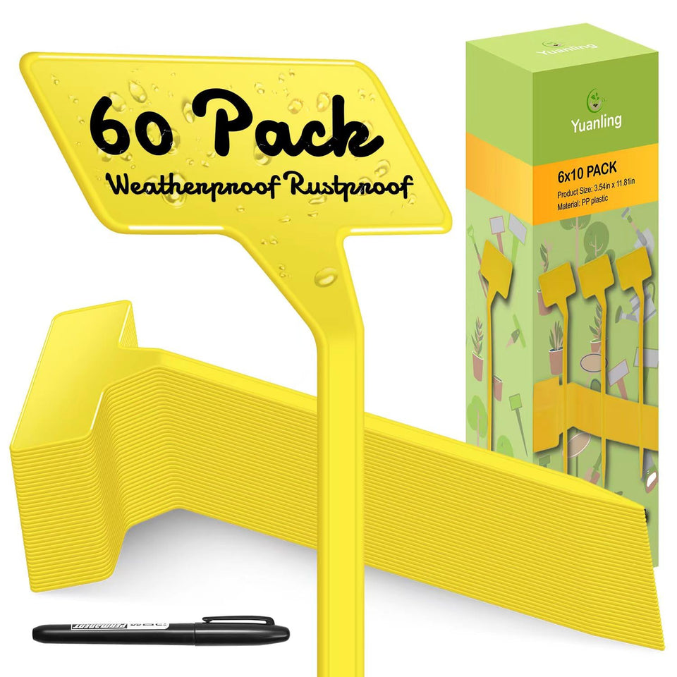 Yuanling plant labels with large tilt panel for easy garden identification