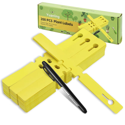 Yuanling plant labels 200pcs pack for clear garden organization