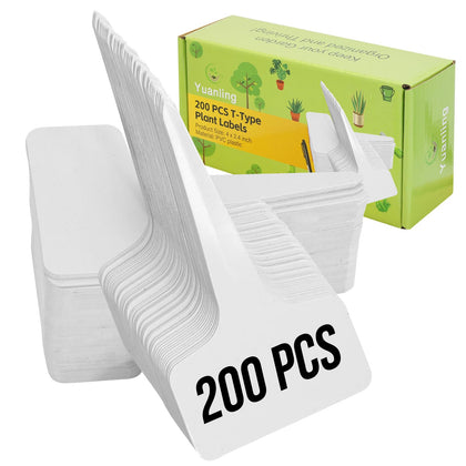 Yuanling T-Type plant tags: durable plastic soil markers for seedlings