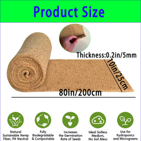 Yuanwovv hemp seed sprout mat, biodegradable and eco-friendly for microgreens