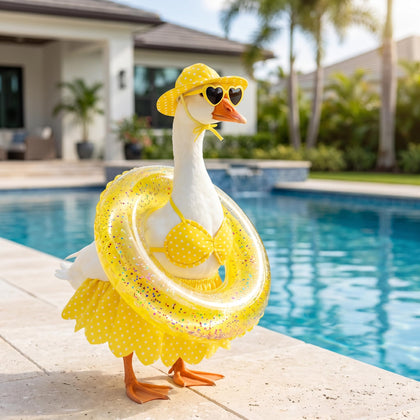 yuboo goose outfit bikini top for 23-inch porch geese adds sunny flair