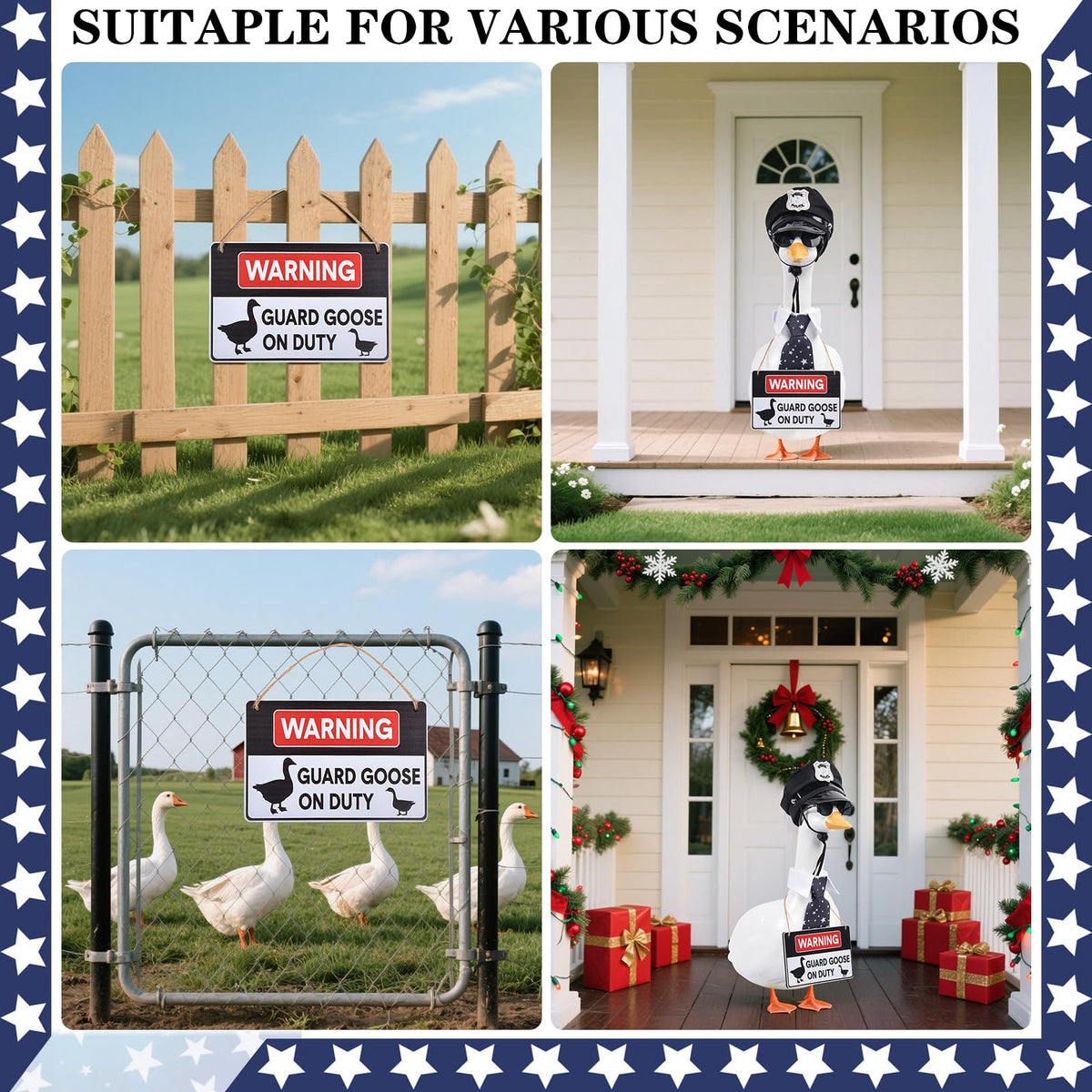 yuboo wooden warning sign features clear print for outdoor use