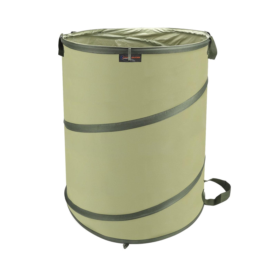 YUDI & GARDEN 45-gallon collapsible bin opened for yard waste collection.