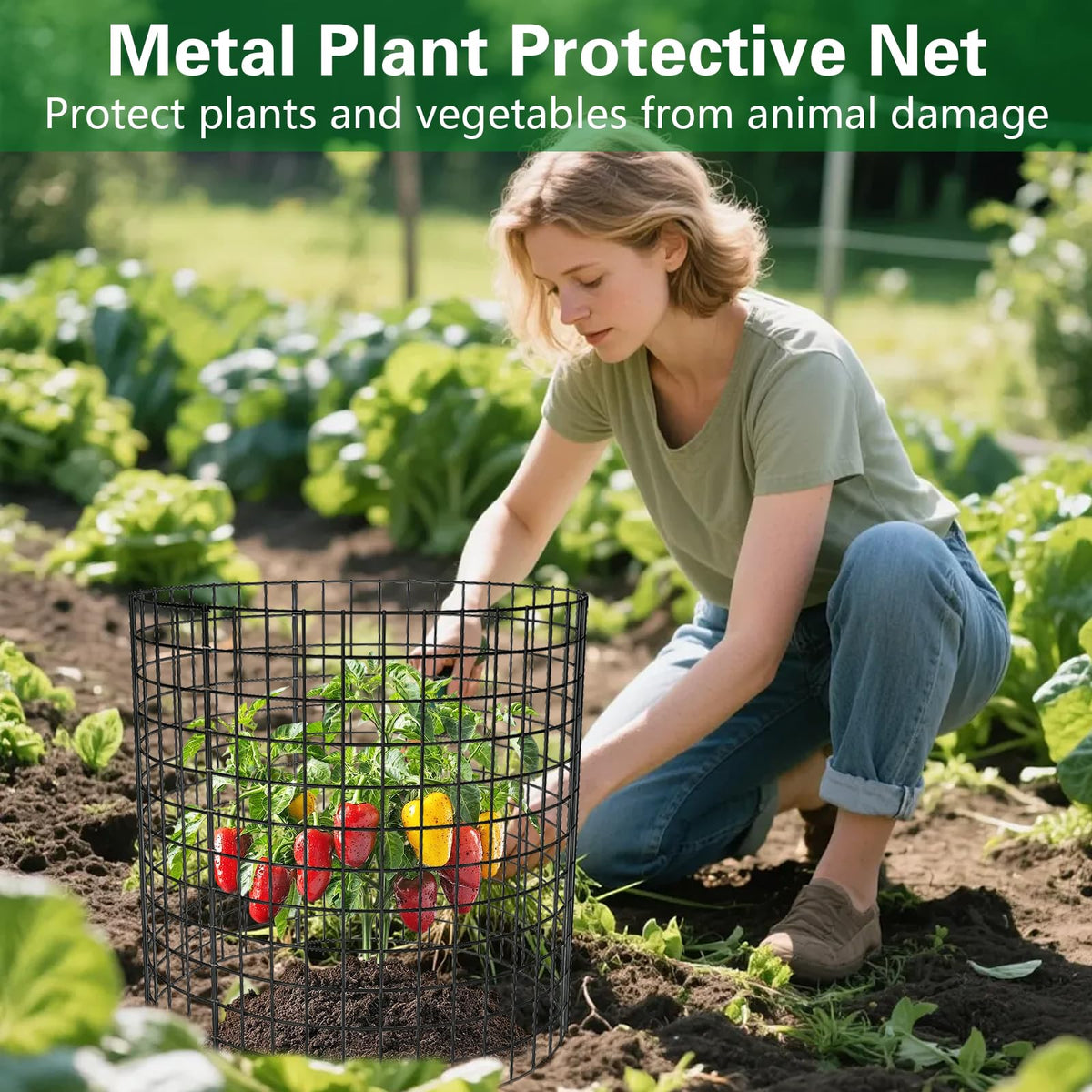 Yudlto ground stakes secure panels to soil for stable outdoor setup.