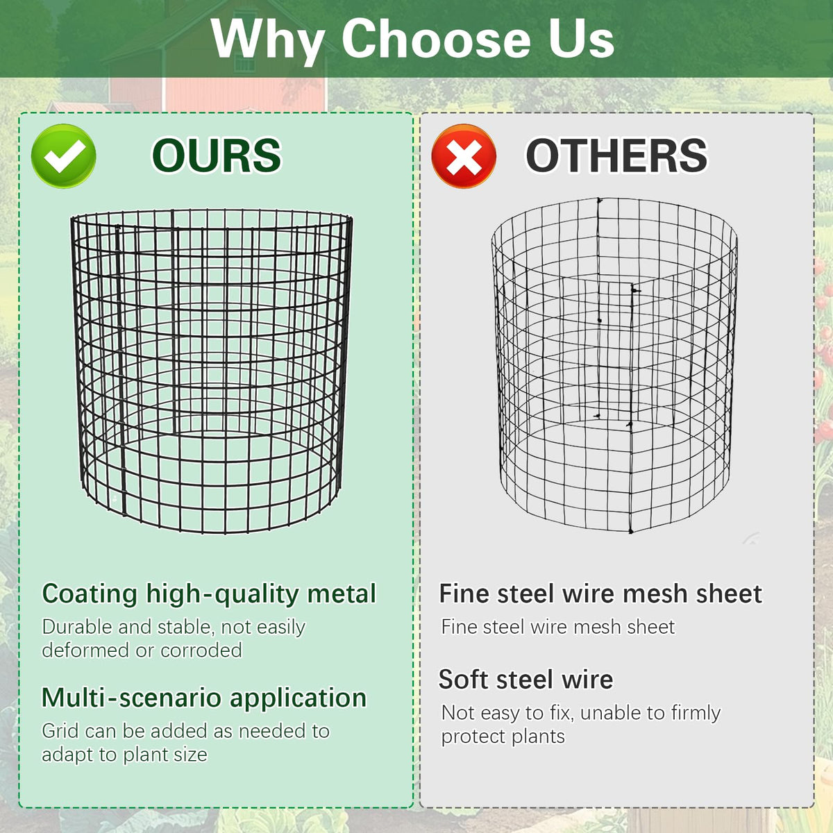 Yudlto outdoor garden use showcases versatile plant protection solution.