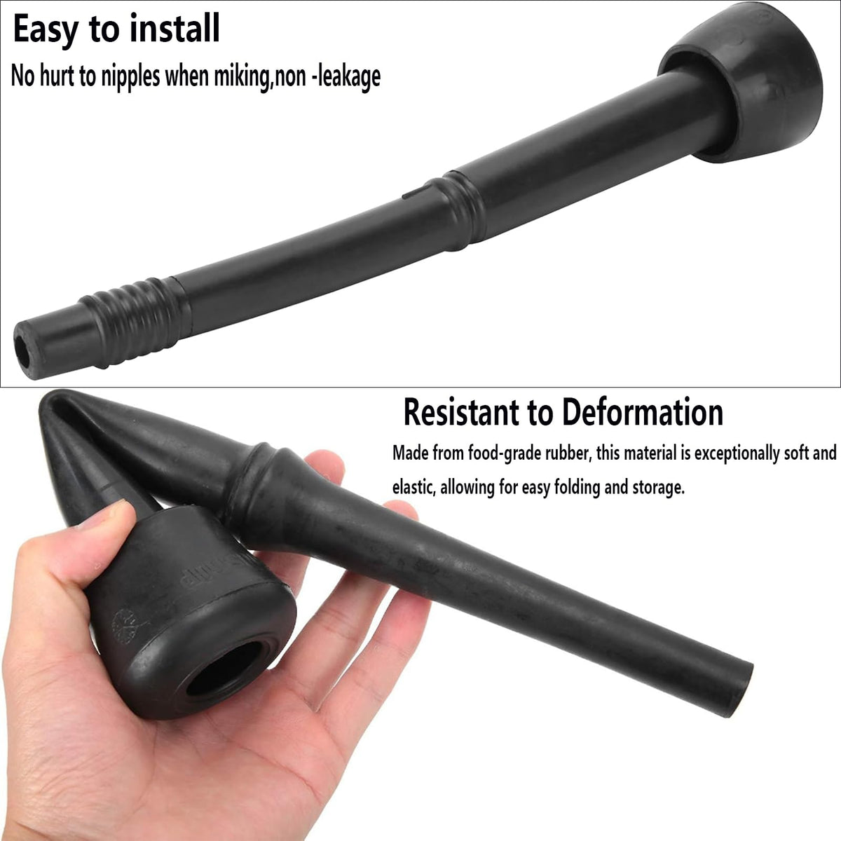 Yuecoom food-grade silicone liner keeps milk hygienic during milking.