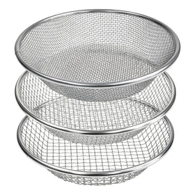 YUEBM gardening sifter quarter-inch mesh on a bucket for fast soil screening.