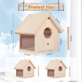 YUEPET plexiglass acrylic window provides clear viewing of birds