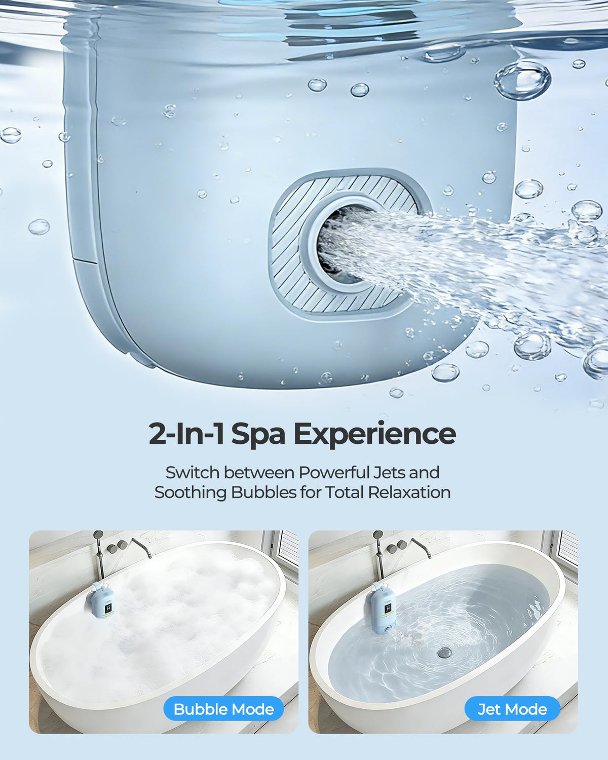 YUERO 360° nozzles offer versatile water flow and stable placement.