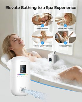 YUERO Bath Jets cordless, rechargeable design highlights safe, convenient spa sessions without cords.