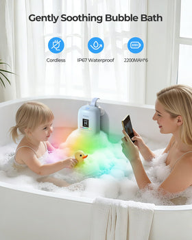 YUERO soft bubbles mode creates a calming soak with gentle effervescence.