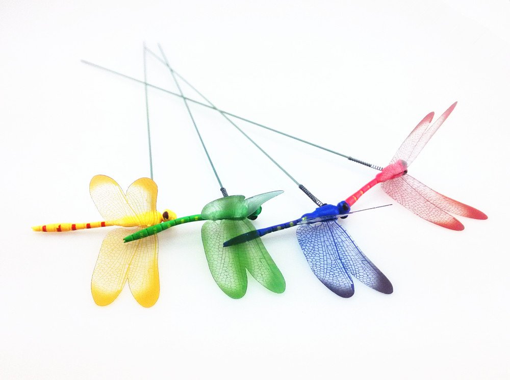 Yueton yard dragonfly stake enhances lawn decor