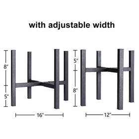 YueTong patio/window display with the adjustable stand holding a large pot.