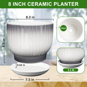 YUFDA ceramic pot showing drainage holes for better air circulation