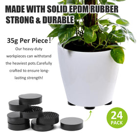 YUFDA enhanced anti-slip grip pot feet on a wooden surface.