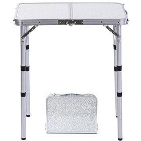 YUFIFAIRY small folding table top with MDF surface for outdoor meals.