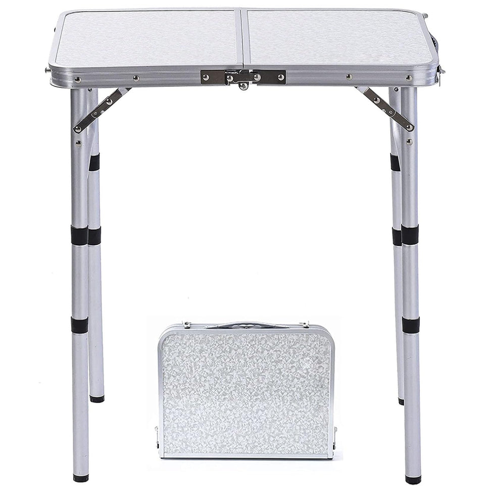 YUFIFAIRY small folding table top with MDF surface for outdoor meals.