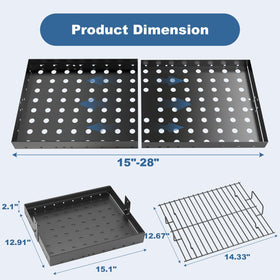 Yuflame tray compatible setup for Smoke Hollow PS9900 and 47183T.