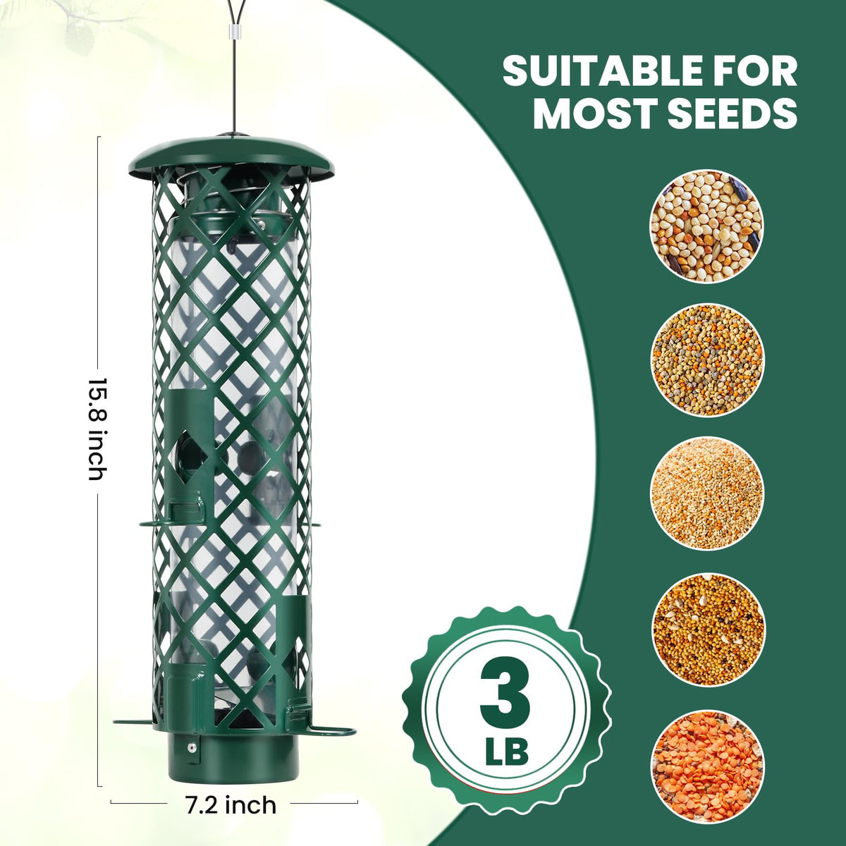 YUGYUM drainage base keeps seeds dry with ventilation and quick water drainage.
