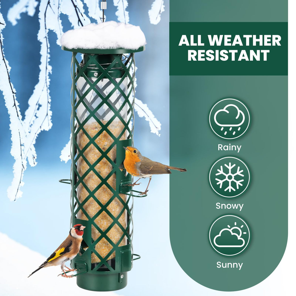 YUGYUM transparent seed tube lets you monitor seed levels at a glance.
