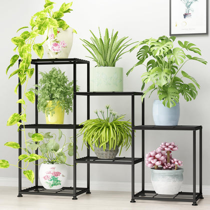 YUJCHMTZN metal plant stand with 3 tiers for space saving display