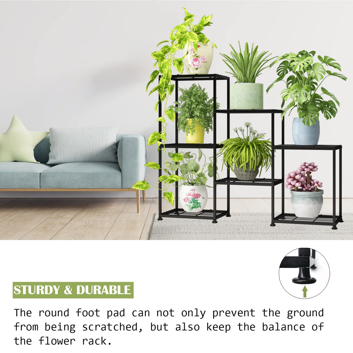 YUJCHMTZN wide shelves fit 8 inch pots