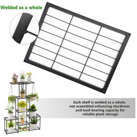 YUJCHMTZN space-saving garden corner setup with multiple levels.