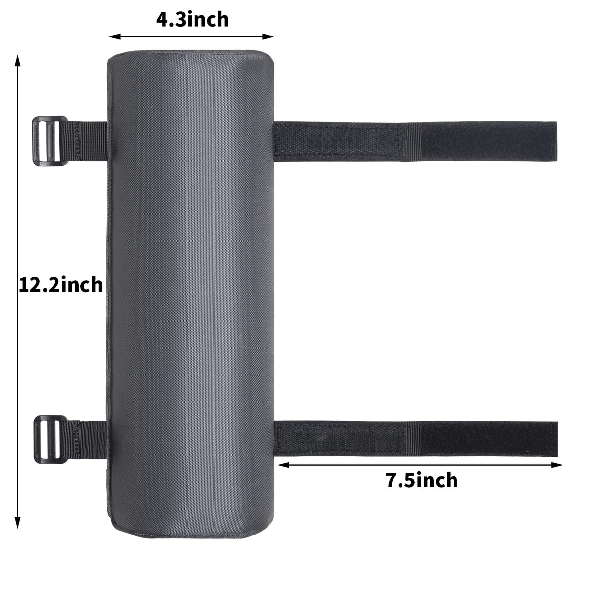 Arm rest pad with adjustable straps secures pad on different chairs.
