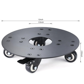 YUjieSTC outdoor-friendly rolling plant stand rolls on concrete and decks.