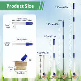 YUJOIBAN ergonomic 60inch handle reduces bending while weeding across larger areas.