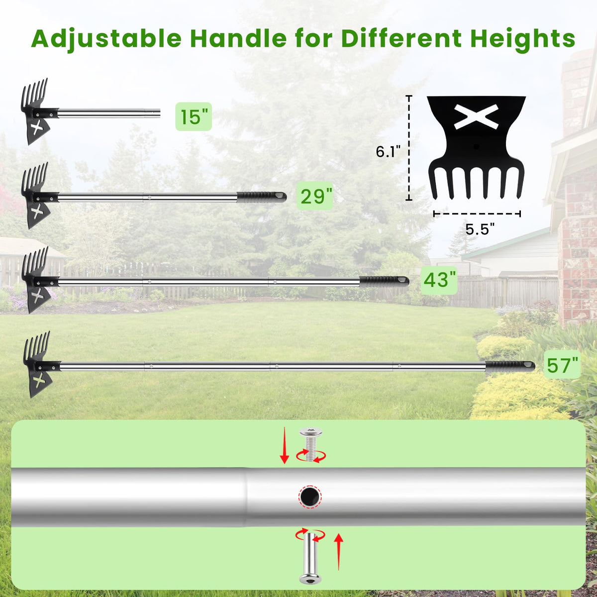 YUJOIBAN stainless steel rods resist rust for outdoor readiness.