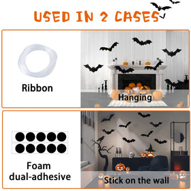 YUJUN indoor hanging bats adding eerie decor to a room