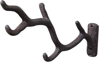 YukaBa cast iron tree branch hook wall mount for sturdy indoor storage