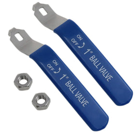 Yukata stainless steel ball valve handle DN25 blue for durable outdoor use