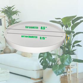 Yukfona 8-inch glazed ceramic saucer protects surfaces from spills.
