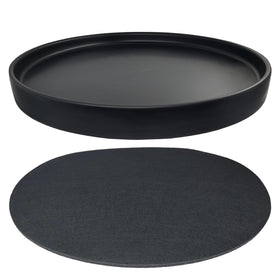 Yukfona ceramic plant saucer rim detail with durable glaze protecting surfaces from spills