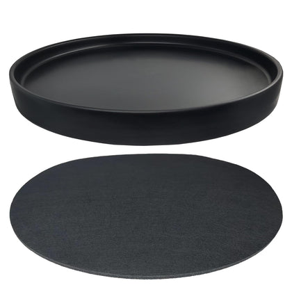 Yukfona ceramic plant saucer rim detail with durable glaze protecting surfaces from spills