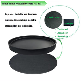 Yukfona saucer with plant demonstrates clean moisture capture and neat setup