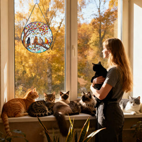 YULAIKUAI suncatcher front colors create shimmering reflections in sunlight